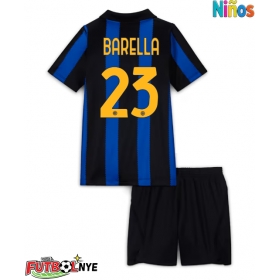 Camiseta Inter Milan Nicolo Barella #23 Primera Equipación para niños 2026-27 manga corta (+ pantalones cortos)